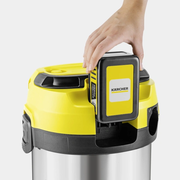 Строительный пылесос Karcher WD 3-18 S V-17/20 225Вт (уборка: сухая/влажная) желтый