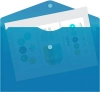 Конверт на кнопке Бюрократ -PK804A5BLU A5 пластик 0.18мм синий