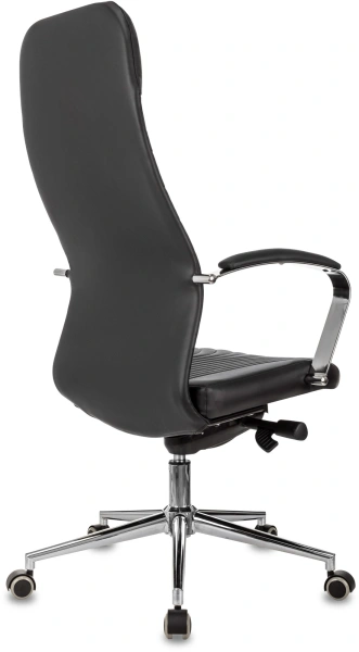 Кресло руководителя Бюрократ CH-610SL-Lux черный эко.кожа крестов. металл хром
