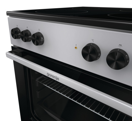 Плита Электрическая Gorenje GEC6A11SG серый стеклокерамика (без крышки)