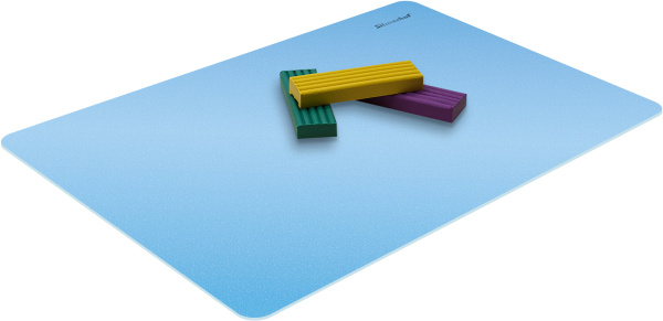 Доска для лепки Silwerhof 957015 Pearl прямоугольная A4 пластик голубой