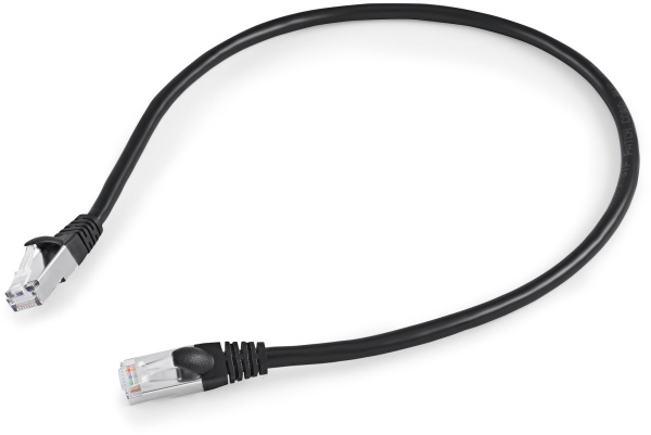 Патч-корд Buro BU-7-0.5M STP 4 пары cat.7 CCA molded 0.5м черный RJ-45 (m)-RJ-45 (m)