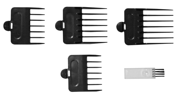 Машинка для стрижки Starwind SBC1711 черный/серебристый 3Вт (насадок в компл:4шт)