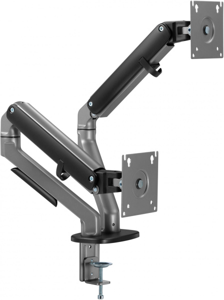 Кронштейн для мониторов Ultramounts UM735BL черный/серый 17"-27" макс.7кг крепление к столешнице пов