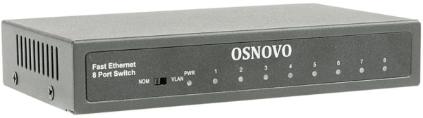 Коммутатор Osnovo SW-10800 2xКомбо(1000BASE-T/SFP) неуправляемый