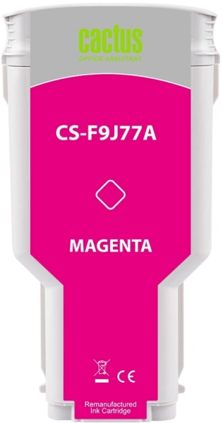 Картридж струйный Cactus CS-F9J77A 727 XXL пурпурный (300мл) для HP DJ T920/T930/T1500/T1530/T2500/T2530