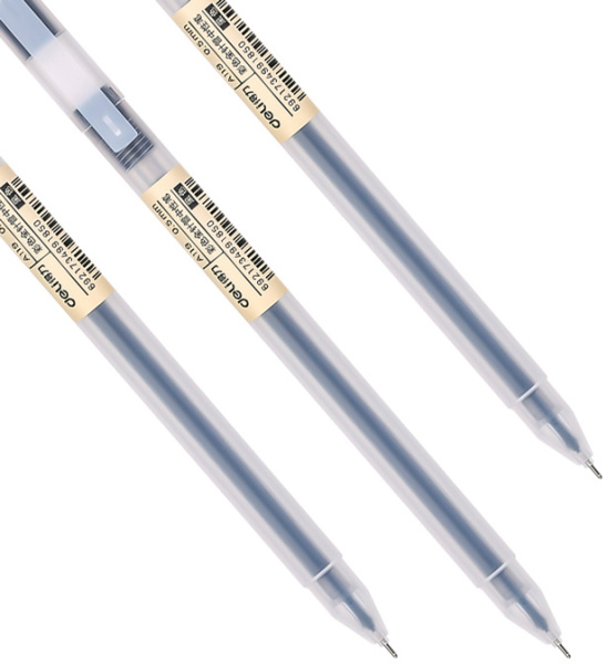 Ручка гелев. Deli A119-BK прозрачный черн. черн. линия 0.5мм