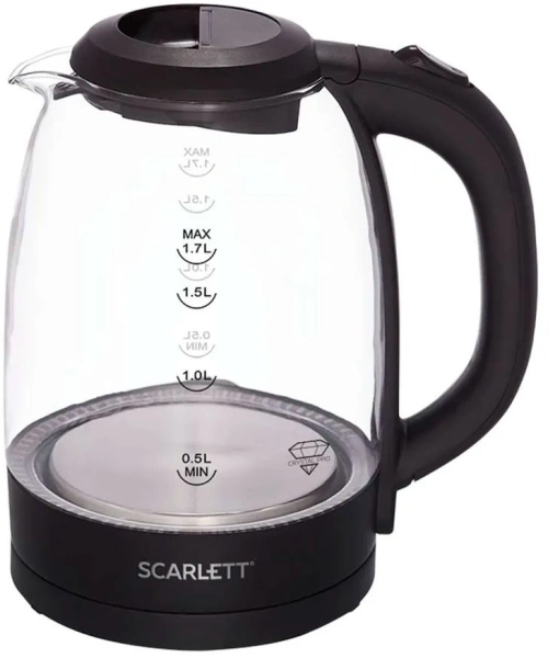 Чайник Scarlett SC-EK27G11 1.7л. 2200Вт черный (стекло)