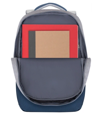 Рюкзак для ноутбука 17.3" Riva 7567 серый/темно-синий полиэстер
