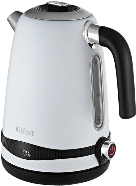 Чайник электрический Kitfort КТ-6121-2 1.7л. 2200Вт белый корпус: металл/пластик