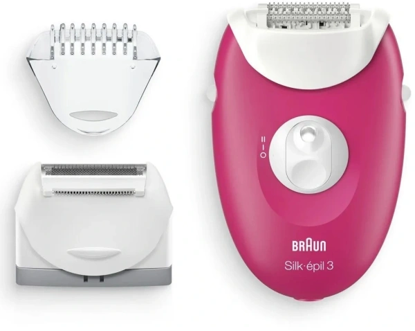 Эпилятор Braun SE3276 скор.:2 от электр.сети розовый/белый