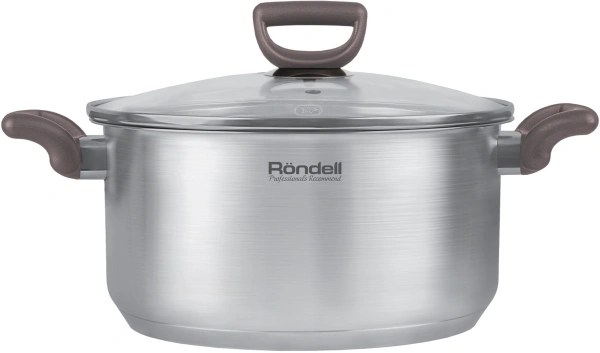 Кастрюля Rondell Fest RDS-1323 4.8л. d=24см (с крышкой) стальной