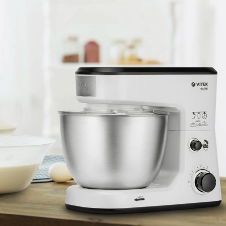 Кухонная машина Vitek VT-1438 планетар.вращ. 900Вт белый