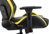 Кресло игровое Knight Thunder 5X черный/желтый эко.кожа крестов. металл