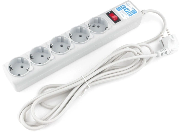 Сетевой фильтр Powercube SPG-B-10 3м (5 розеток) серый (коробка)