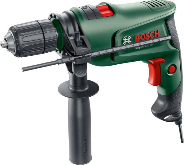 Дрель ударная Bosch EasyImpact 600 600Вт патрон:быстрозажимной реверс (кейс в комплекте) (0603133020)