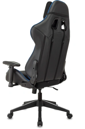 Кресло игровое Zombie VIKING 4 AERO черный/синий текстиль/эко.кожа с подголов. крестов. пластик