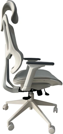 Кресло Cactus CS-CHR-MC02GY серый сетка с подголов. крестов. пластик белый