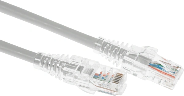 Патч-корд WRline WR-PC-RJ45-UTP-5E-1-GY UTP RJ-45 вил.-вилка RJ-45 кат.5E 1м серый LSZH