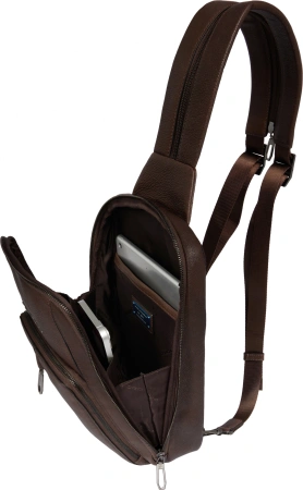 Рюкзак слинг мужской Piquadro Hedley CA6448W130/TM темно-коричневый кожа