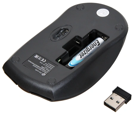 Мышь Оклик 540MW черный оптическая (1200dpi) беспроводная USB для ноутбука (3but)