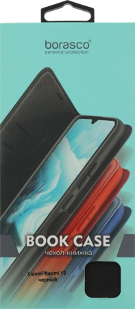 Чехол (флип-кейс) BoraSCO для Xiaomi Redmi 13 Book Case черный (73402)