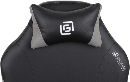 Кресло игровое Оклик Cooldown черный/серый ПВХ/полиуретан крестов. пластик подст.для ног