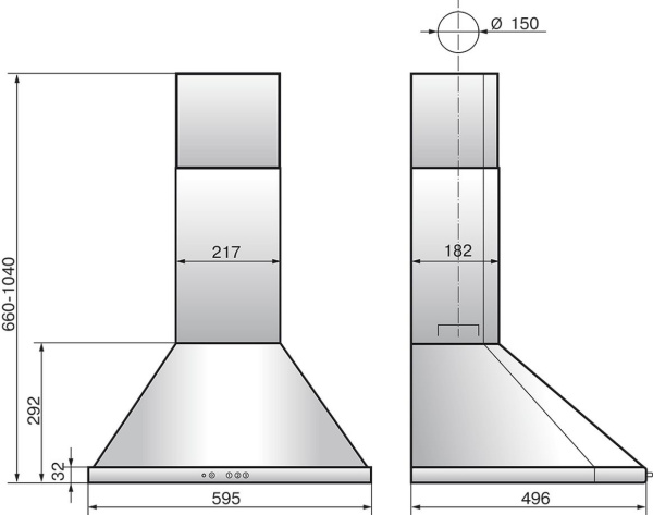 Вытяжка каминная Elikor Сигма 60П-650-К3Д топленое молоко/бронза управление: кнопочное (1 мотор)