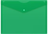 Конверт на кнопке Бюрократ Economy -PK100GRN A4 пластик 0.10мм зеленый