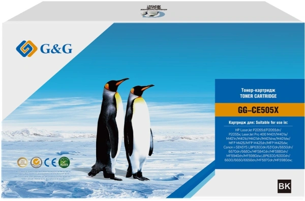 Картридж лазерный G&G GG-CE505X CE505X черный (6500стр.) для HP LaserJet P2035, P2035n, P2055d, P205