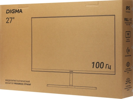 Монитор Digma 27" Progress 27P404F черный IPS LED 5ms 16:9 HDMI M/M матовая 300cd 178гр/178гр 1920x1080 100Hz VGA FHD 4.3кг