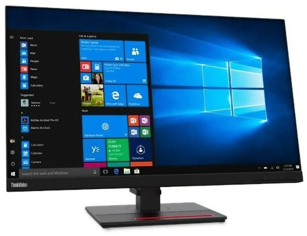 Монитор Lenovo 27" ThinkVision T27q-20 черный IPS 4ms 16:9 HDMI полуматовая HAS Piv 1000:1 350cd 178гр/178гр 2560x1440 60Hz DP 2K USB 7.44кг