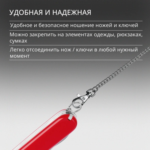 Цепочка для пероч.ножа Victorinox (4.1815.80) серебристый 800мм