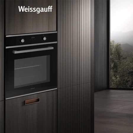 Духовой шкаф Электрический Weissgauff EOM 388 PDX Steam Clean нержавеющая сталь