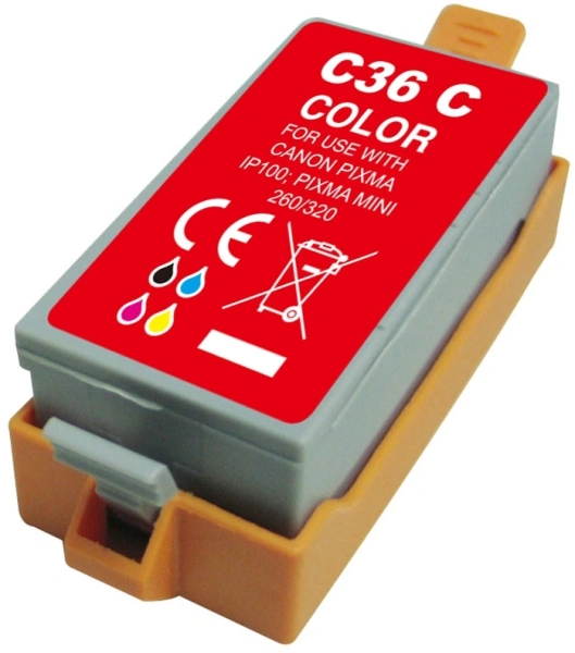 Картридж струйный Cactus CS-CLI36 CLI-36 многоцветный (11.8мл) для Canon Pixma iP 100/ MiNi 260