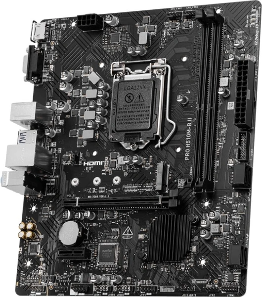 Материнская плата MSI PRO H510M-B II (10Gen only) Soc-1200 Intel H470 2xDDR4 mATX AC`97 8ch(7.1) GbLAN+VGA+HDMI