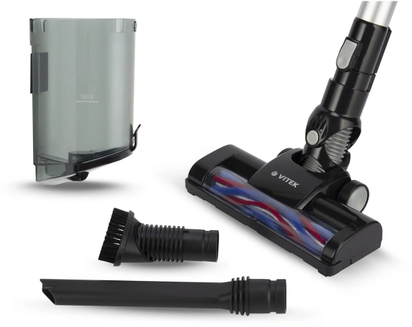 Пылесос Vitek Midnight VT-1832 120Вт черный/серебристый