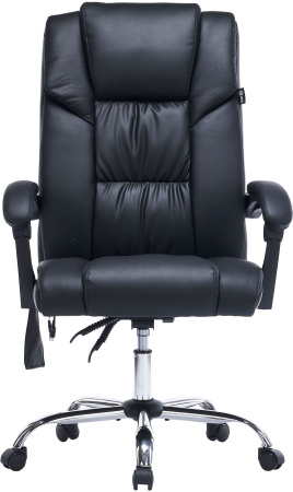 Кресло Cactus с вибромассажем CS-CHR-OC02M-BK черный эко.кожа крестов. сталь