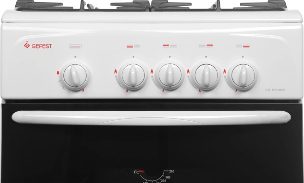 Плита Газовая Gefest CG 50М02 К73 белый (без крышки) реш.чугун