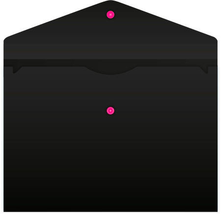 Конверт на кнопке Бюрократ Black Opal BLPK803A4/1 A4 пластик 0.18мм черный (упак.:4шт)