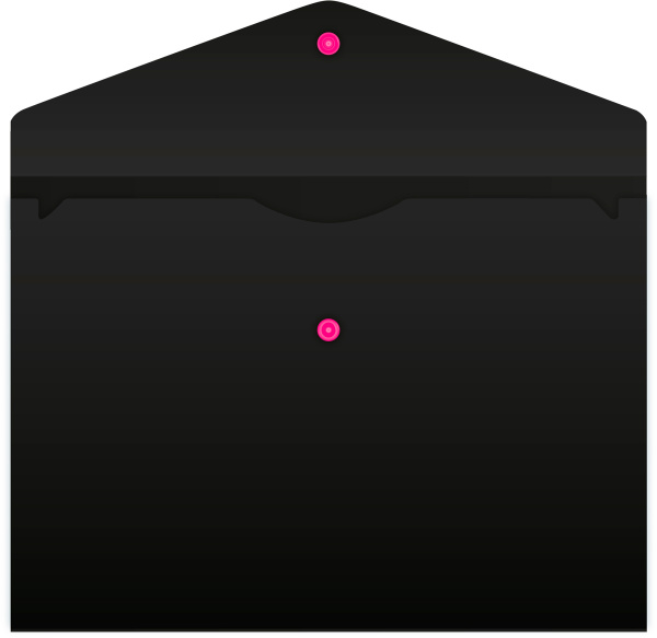 Конверт на кнопке Бюрократ Black Opal BLPK803A4/1 A4 пластик 0.18мм черный (упак.:4шт)