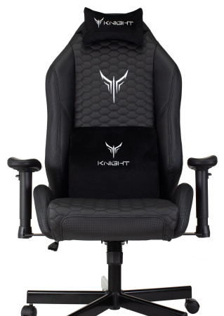 Кресло игровое Knight Neon черный соты эко.кожа с подголов. крестов. металл