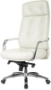 Кресло руководителя Бюрократ _DAO белый кожа крестов. алюминий