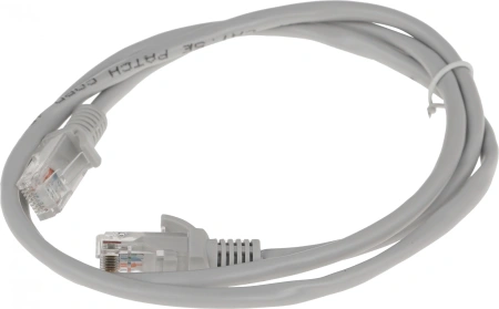 Патч-корд PP12-1M 1000G UTP 4 пары cat5E CCA molded 1м серый RJ-45 (m)-RJ-45 (m)