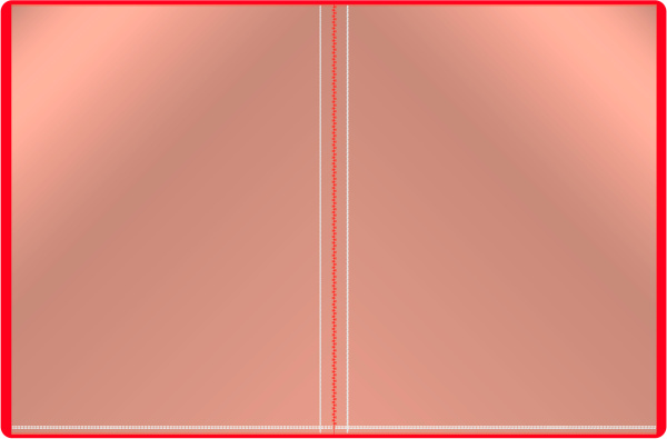 Папка с 10 прозр.вклад. Бюрократ -BPV10RED A4 пластик 0.6мм торц.карм с бум. встав красный