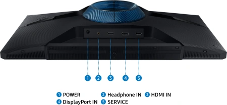 Монитор Samsung 24" Odyssey G3 S24DG300EIXCI черный VA LED 16:9 HDMI матовая HAS Piv 250cd 178гр/178гр 1920x1080 180Hz FreeSync DP FHD 3.9кг