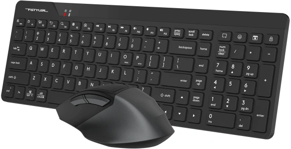 Клавиатура + мышь A4Tech Fstyler FG2400 Air2 клав:черный мышь:черный USB беспроводная slim (FG2400 A