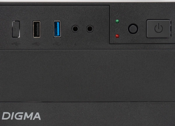 Корпус Digma DCC-MN301 черный без БП mATX 2xUSB2.0 audio