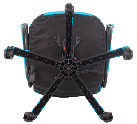 Кресло игровое Zombie GAME 17 черный/синий текстиль/эко.кожа крестов. пластик