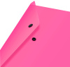 Конверт на кнопке Бюрократ Double Neon DNEPK803A4PINK A4 гориз. пластик 0.15мм розовый